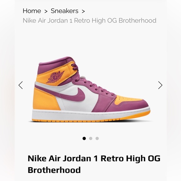 Nike Air Jordan 1 High OG "Brotherhood" sneaker - Picture 2 of 9
